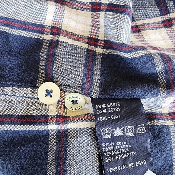 Vintage 90s Tommy Jeans Plaid Shirt - Picture 6 of 9